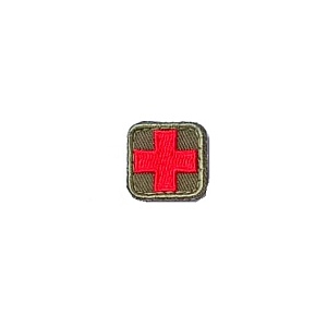 Шеврон с липучкой "Медицинский крест", маленький