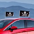 Флаг автомобильный "Пират", 34х40см, 2шт